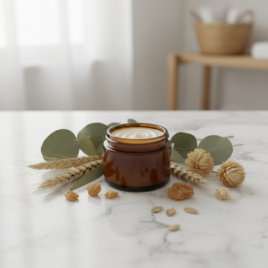 Lifestyle shot with frankincense resin